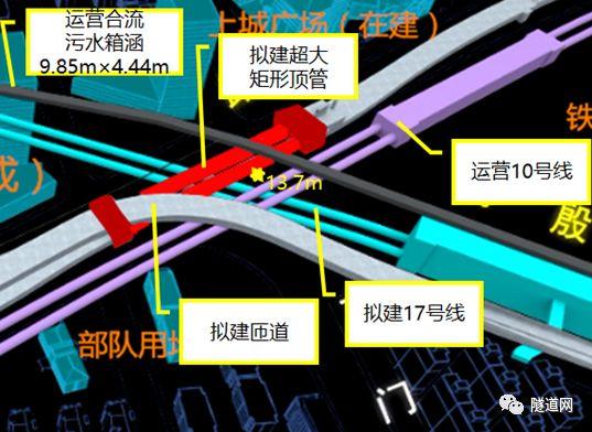 下立交大断面矩形顶管案例