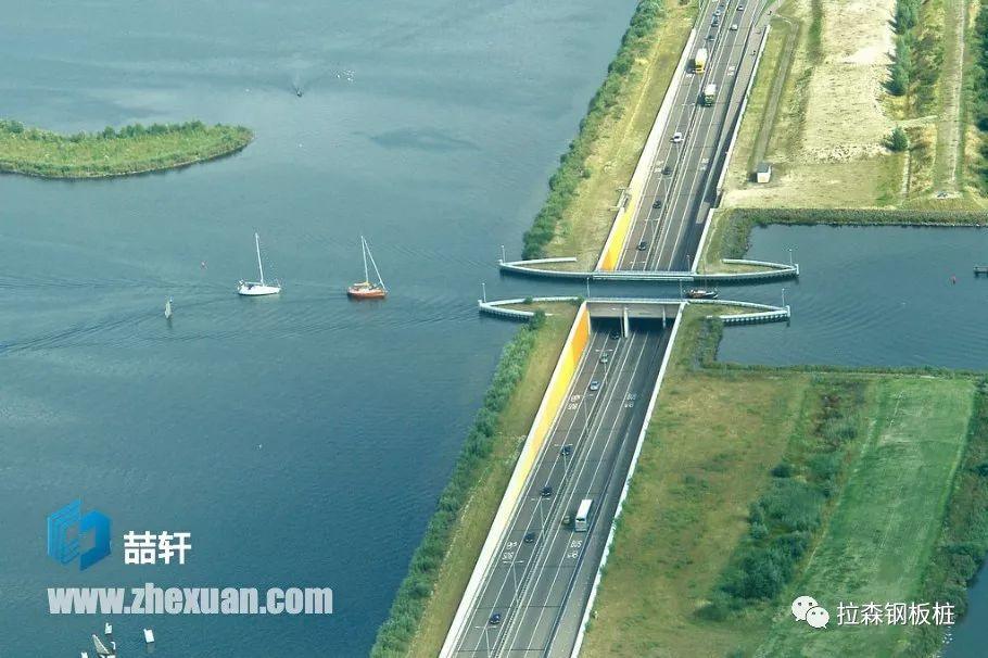 荷兰跨越公路的水道