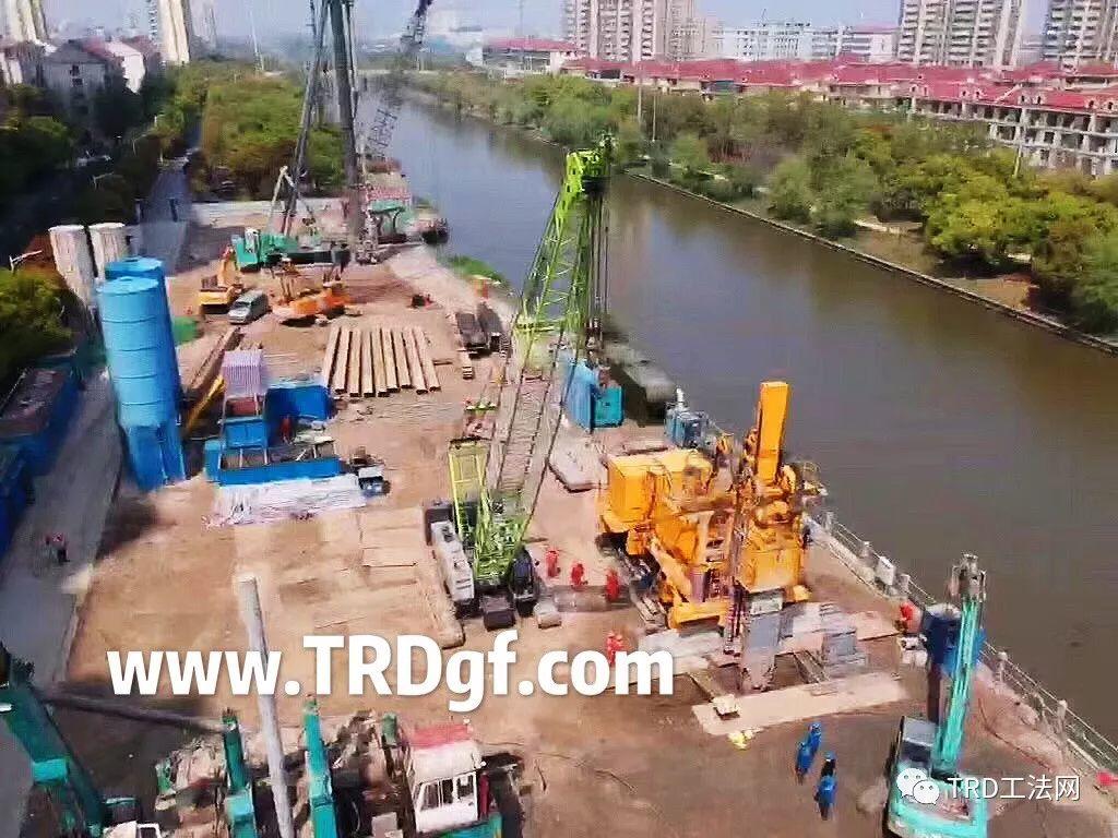 海门市城区黑臭水体治理工程TRD工法应用