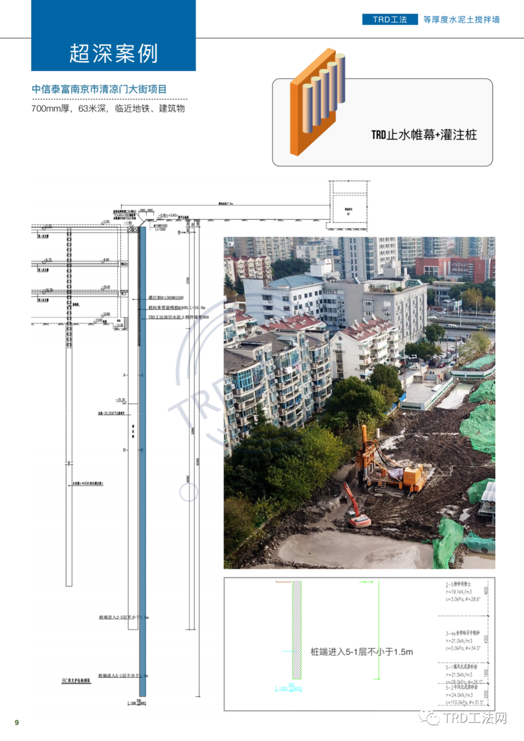 TRD工法 超深等厚水泥土连续搅拌墙工法