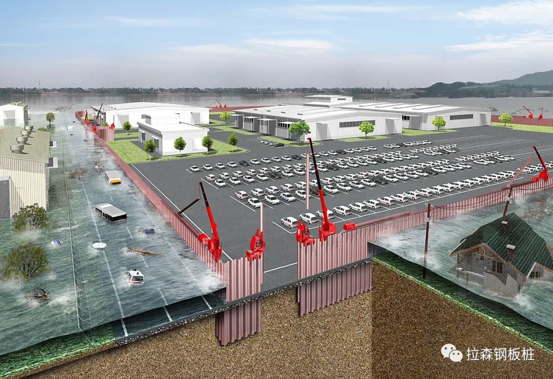 采用压入工法的“流域防洪”措施