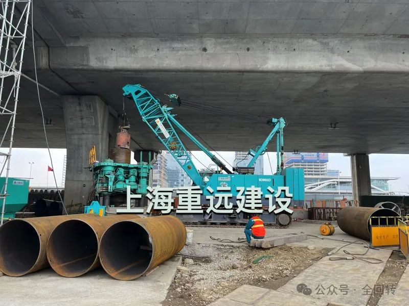 低净空全套管全回转灌注桩-苏州华池街北延